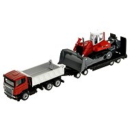  Siku Super - Scania Truck with trailer and bulldozer Liebherr PR 764  - Toy Car