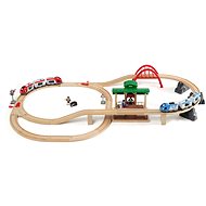Brio 33512 Big train with turnouts, bridge, platform - Train Set