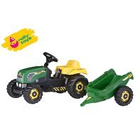 Pedálos traktor Rolly Kid utánfutóval - zöld - Pedálos traktor