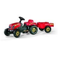Šliapací traktor Rolly Kid s vlečkou - červený - Šliapací traktor
