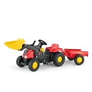 Rolly Kid Pedal tractor with a trailer and loader-red - Pedal Tractor 