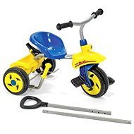 Rolly Toys Šliapacia trojkolka Rolly Trike Turbo s vodiacou tyčou - modrá - Trojkolka