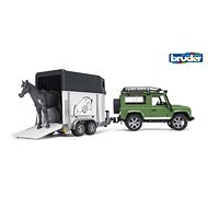 Bruder Land Rover with horse trailer, including 1 horse - Toy Car