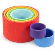 Ulanik Wooden set of colourful sorting cups 7 pcs - Educational Set