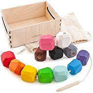 Ulanik Montessori educational game Lacing stones - Lacing Playset