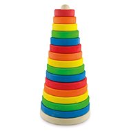 Ulanik Wooden pyramid big colourful - Stacking Pyramid
