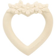 A Little Lovely Company Rubber bite - cream heart - Baby Teether
