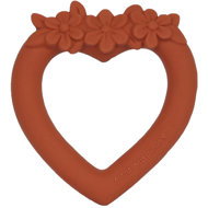 A Little Lovely Company Rubber bites - terracotta heart - Baby Teether