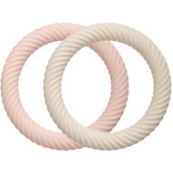 A Little Lovely Company Silicone teething toys - strawberries and cream, 2 pcs - Baby Teether