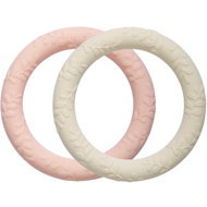 A Little Lovely Company Silicone Teething Teeth with leaves - strawberry cream, 2 pcs - Baby Teether
