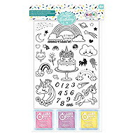 Aladine Children's Birthday Stamps Unicorns - Children’s Stamps