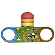 BaaVi Wooden Bridge Balance Play with Sticker Farm - Balance Game