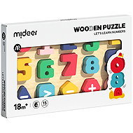 Mideer Numbers Peg Puzzle 15 Pieces - Wooden Puzzle