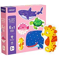 MiDeer My First Puzzle - Ocean Animals - 25 Pieces - Wooden Puzzle