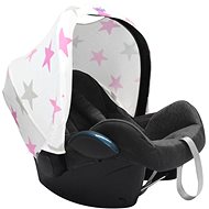 Dooky Splash Hoody Pink Stars - Pram Sun Shade