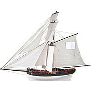 Dusek Le Cerf 1779 1:72 kit - Wooden Model