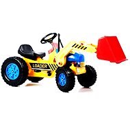 Pedálos traktor és a homlokrakodó G21 Classic sárga-kék - Pedálos traktor
