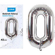 LUMA Trading Foil Balloon No. 0 Silver 43cm - Balloons