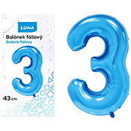 LUMA Trading No. 3 Foil Balloon Blue 43cm - Balloons