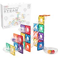 MNTL Magnetic Marble run toy, 100 pcs, transparent - Building Set