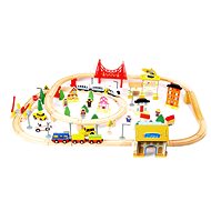 Aga4Kids Wooden train track 108 pieces - Train Set