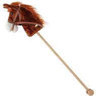 BABY MIX Hobby Horse with sound and wheels Bruno, brown - Stick Horse