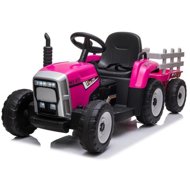 BABY MIX Electric tractor Erick, pink - Children's Electric Tractor