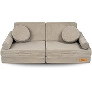 Flumi Modular foam sofa, beige corduroy - Children's sofa