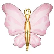 PARTYDECO Foil balloon - butterfly, pink, 90 cm - Balloons