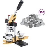 Shumee Pancake making machine, 500 pcs butons with pin 37 mm, gold - Badge Press