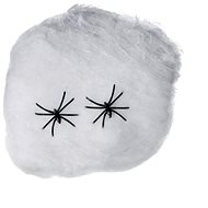 GUIRCA Spider web white 100 g + 6 spiders - halloween - Decoration