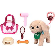 Wiky Dog walking on a leash with features 25 cm - Soft Toy