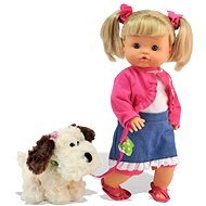 Bambolina Nena Baba, kutyával - Játékbaba