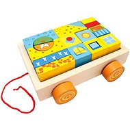 Bino Dice Cart, 19 pieces - Wooden Blocks