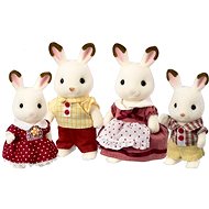 Sylvanian Families A family of "chocolate" rabbits - Figure