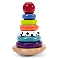 Oktató játékok- Mamas & Papas Fa piramis gyűrű - Készségfejlesztő játék