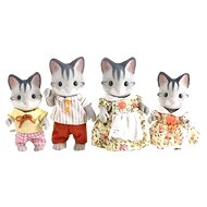  Family of gray cat Sylvanian Family  - Figure