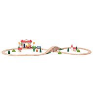 Woody Figure of eight railway set with sound station - Train Set