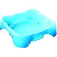 Sandbox - Pool blaues Quadrat mit Schutz - Sandkasten
