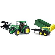 Bruder Farmer - John Deere with trailer and front loader - Toy Car