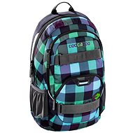 School Backpack Coocazoo Rayday - Green Purple District - Children's Backpack
