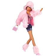 Steffi - Party im Schnee in einem rosa Pelzmantel - Puppe