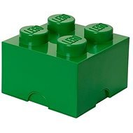 LEGO tároló doboz 250 x 250 x 180 mm - sötétzöld  - Tároló doboz