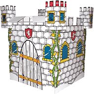 Bino-Papphaus aus Wellpappe - Burg - Kinderspielhaus