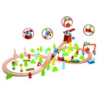 Teddies A wooden train with a track and accessories - Train