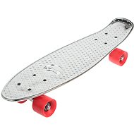 Skateboard silver with red wheels - Skateboard