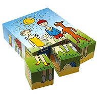 Top wood cubes - Dog and cat 12pcs - Picture Blocks