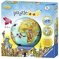 Ravensburger 3D Puzzleball - Children&#39;s World Map - Jigsaw