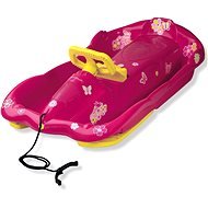 Controllable children&#39;s beans AlpenSpace pink with steering wheel - Sledge