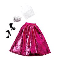 Barbie - Outfit s doplňky: Růžová sukně s bílým topem - Herní set